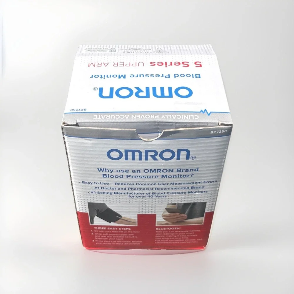 Omron 5 Series Wireless Upper Arm Blood Pressure Monitor-BP7250 Open Box- Tested